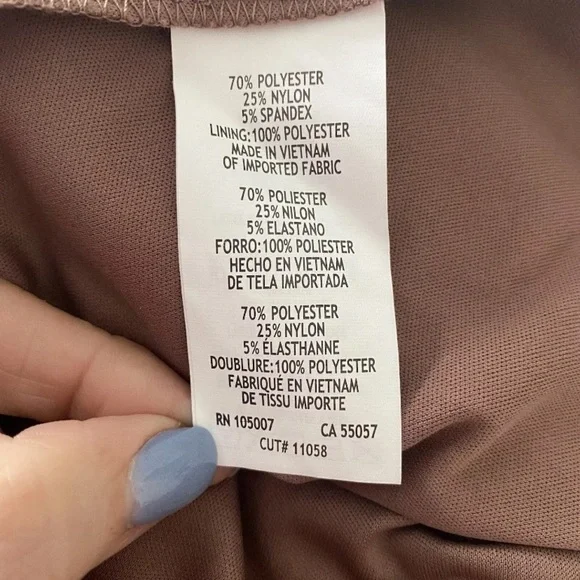 Marina Rinaldi Plunge Lace Sheath‎ Dress Color Cafe-Brown Size 10 (1246) - Picture 6 of 6